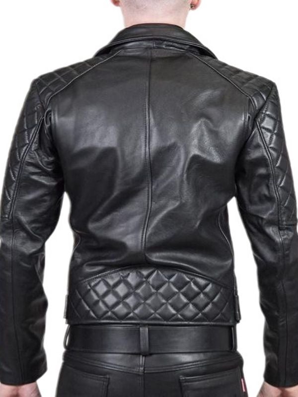 Men’s Leather BLUF Jacket – Black – Zipper Closure