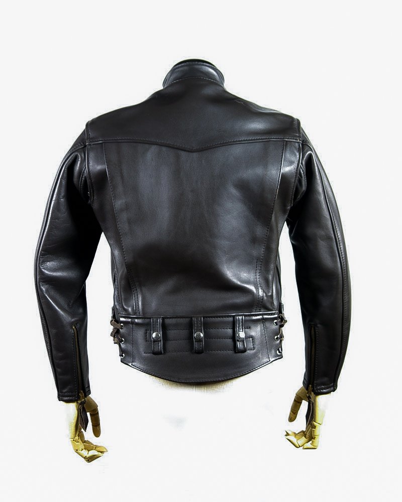 Men’s Leather Jacket – Black – Zipper Closure – Classic Fit