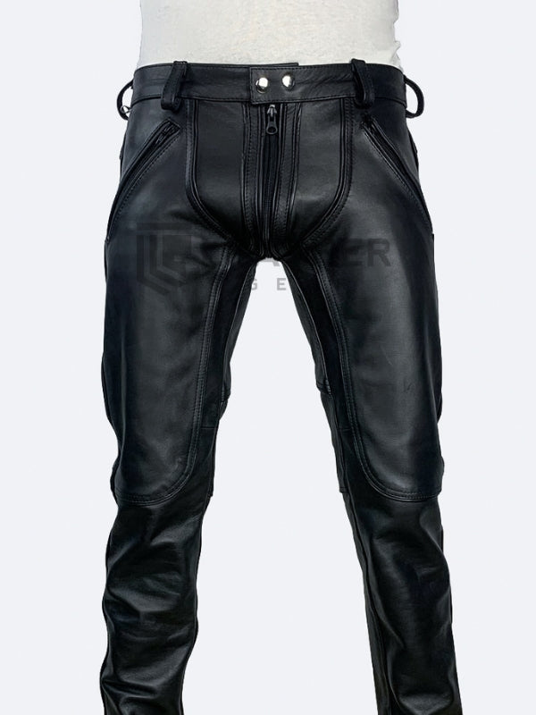 Gay Leather Pants Black