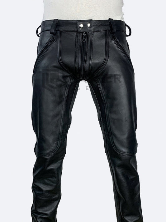 Gay Leather Pants Black