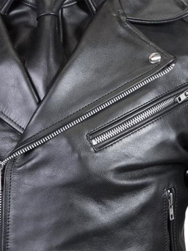 Men’s Leather BLUF Jacket – Black – Zipper Closure