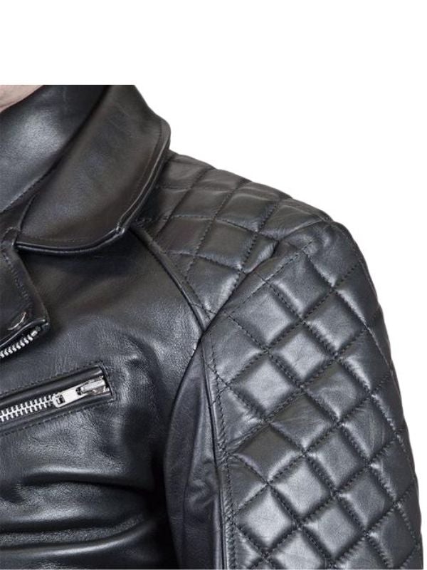 Men’s Leather BLUF Jacket – Black – Zipper Closure