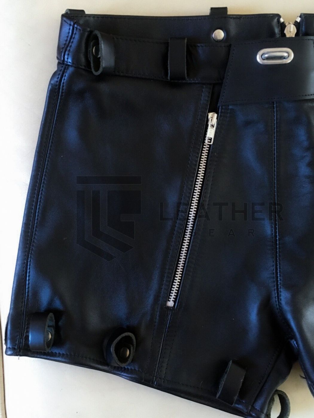 Leather Costume Shorts – Adjustable Fit – Black