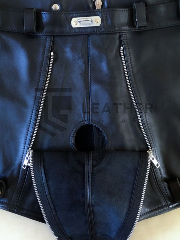 Leather Costume Shorts – Adjustable Fit – Black