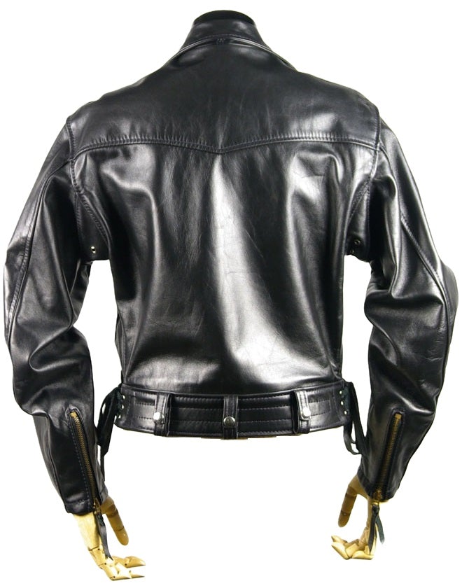 Men’s Black Leather Jacket – Zipper Closure – Classic Fit