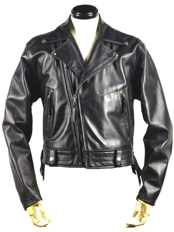 Men’s Black Leather Jacket – Zipper Closure – Classic Fit