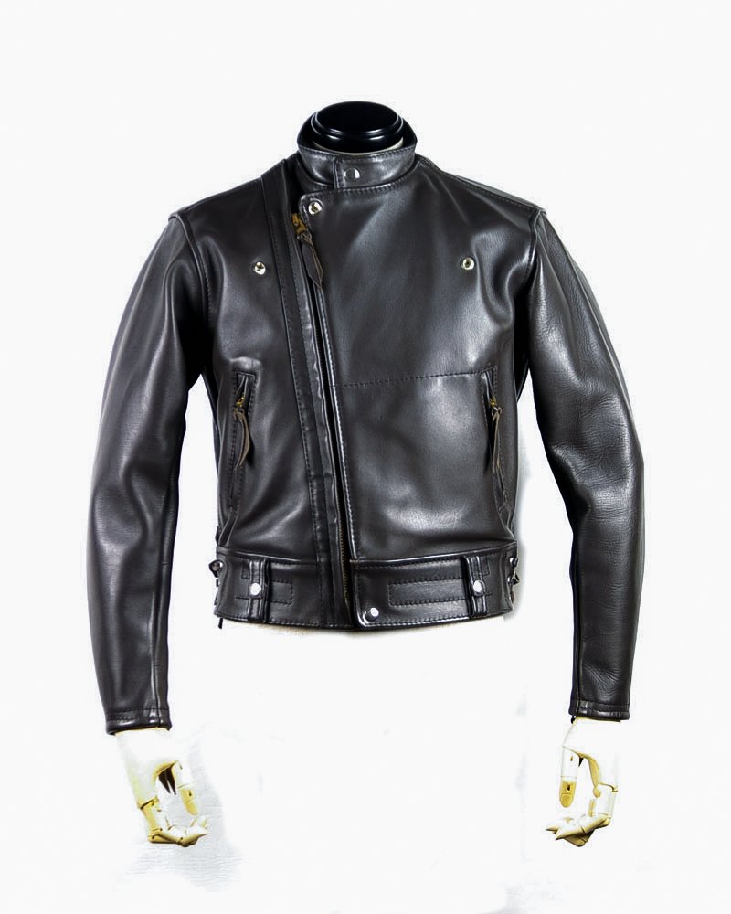Men’s Leather Jacket – Black – Zipper Closure – Classic Fit